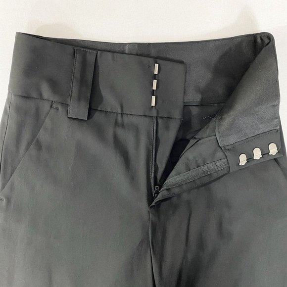 ALICE + OLIVIA BLACK HIGH RISE FLARED DRESS PANTS - 0 - Picture 5 of 9